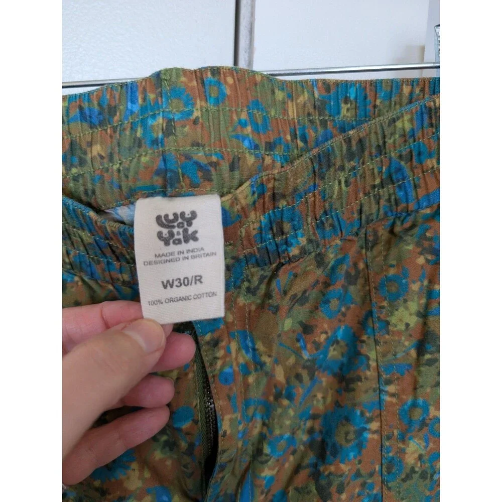 Lucy & Yak Trousers in Green Trix Floral Sz 30
